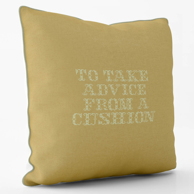 We Love Cushions To Take Advise from a Cushion Banksy Inspired